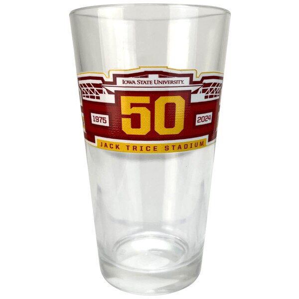 Jack Trice Stadium 50 Seasons Anniversary Pint Glass